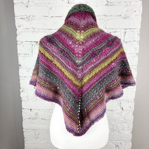 Handmade Multicolor Knit Shawl - Picture 2 of 2